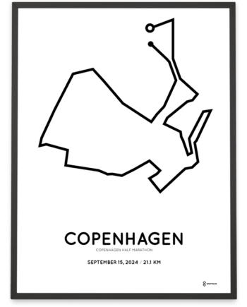 2024 copenhagen half marathon route poster