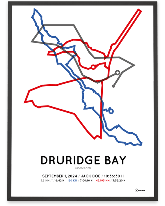 2024 geordieman long distance routemap print