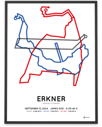 2024 ironman 70.3 erkner Sportymaps course print