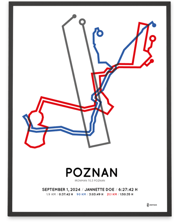 2024 ironman 70.3 poznan Sportymaps print