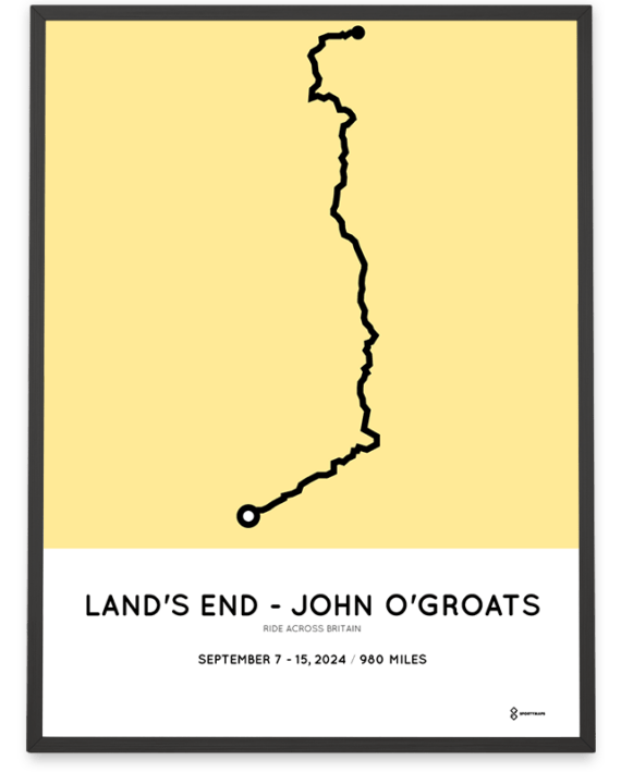 2024 ride across britain Sportymaps poster