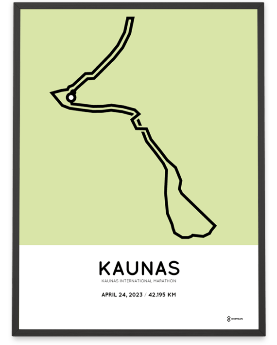 2023 Kaunas marathon parcours print