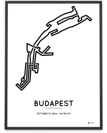 2024 Budapest marathon strecke poster