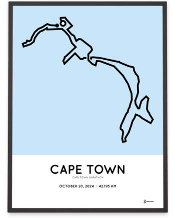 2024 Cape Town marathon Sportymaps print