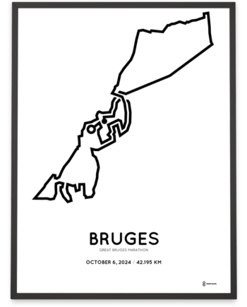 2024 Great Bruges marathon parcours print