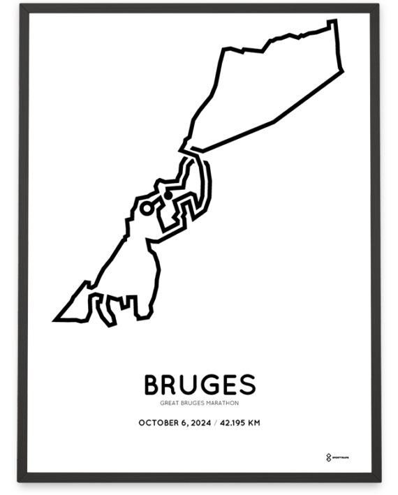 2024 Great Bruges marathon parcours print