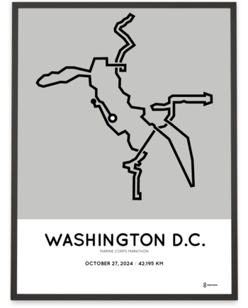 2024 Marine Corps marathon Sportymaps poster