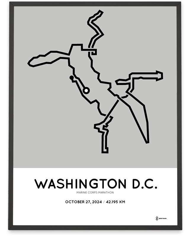 2024 Marine Corps Marathon print Sportymaps