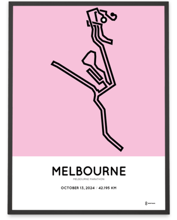 2024 Melbourne marathon Sportmap poster