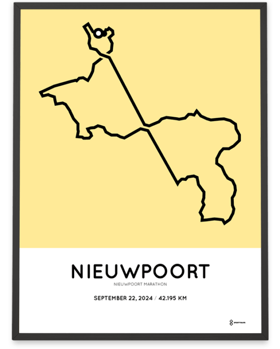 2024 Nieuwpoort marathon Sportymap print