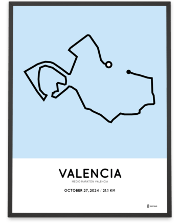 2024 Valencia half marathon parcours poster