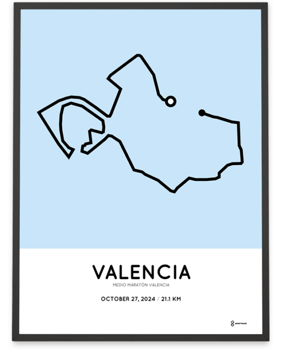 2024 Valencia half marathon parcours poster