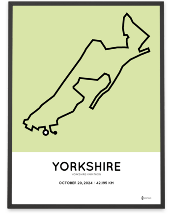 2024 Yorkshire marathon coursemap print