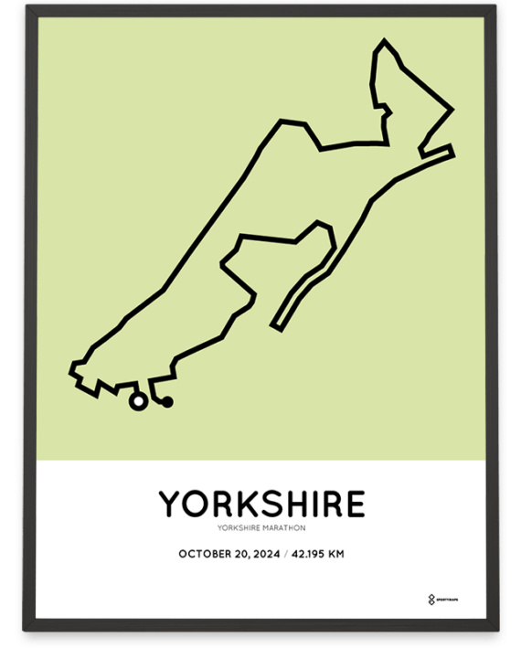 2024 Yorkshire marathon coursemap print