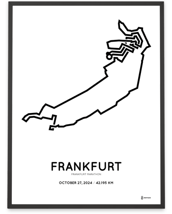 2024 Frankfurt marathon Sportymaps Strecke print