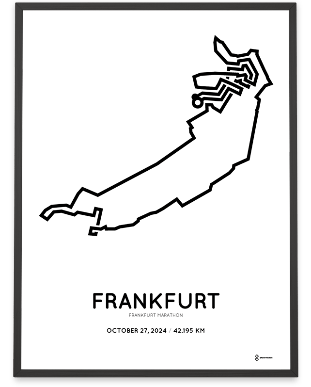 2024 Frankfurt Marathon print Sportymaps