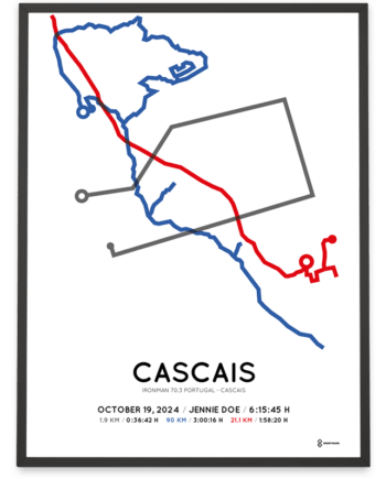 2024 ironman 70.3 portugal - cascais sportymaps print