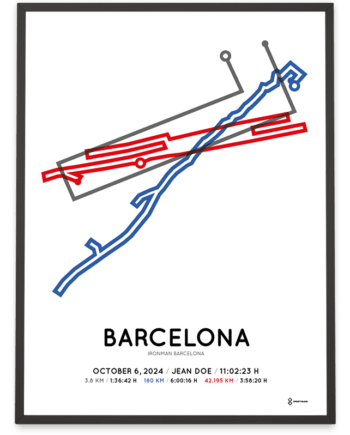 2024 ironman barcelona routemap print