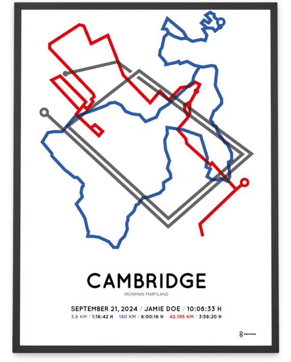 2024 ironman maryland sportymaps poster