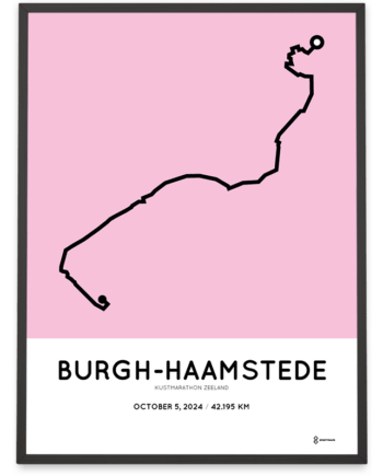 2024 kustmarathon zeeland Sportymaps poster