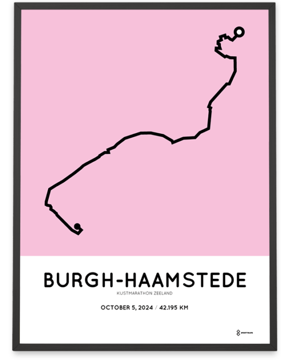 2024 kustmarathon zeeland Sportymaps poster