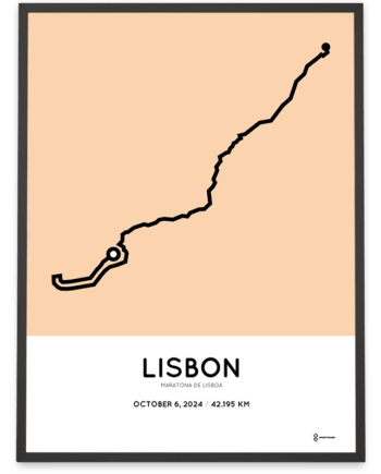 2024 lisbon marathon sportymap poster