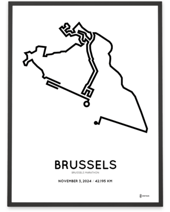 2024 Brussels marathon Sportymaps parcours poster