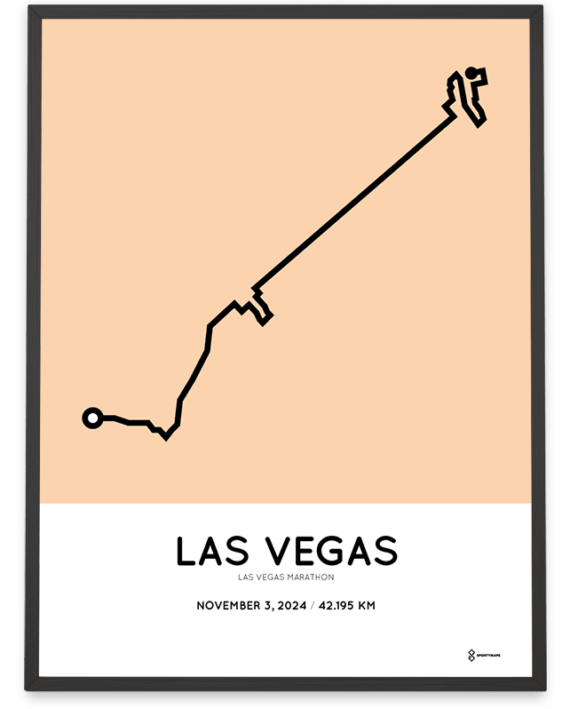 2024 Las Vegas marathon course poster