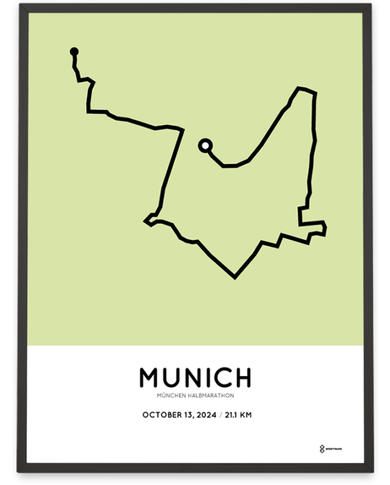 2024 Munich half marathon strecke poster