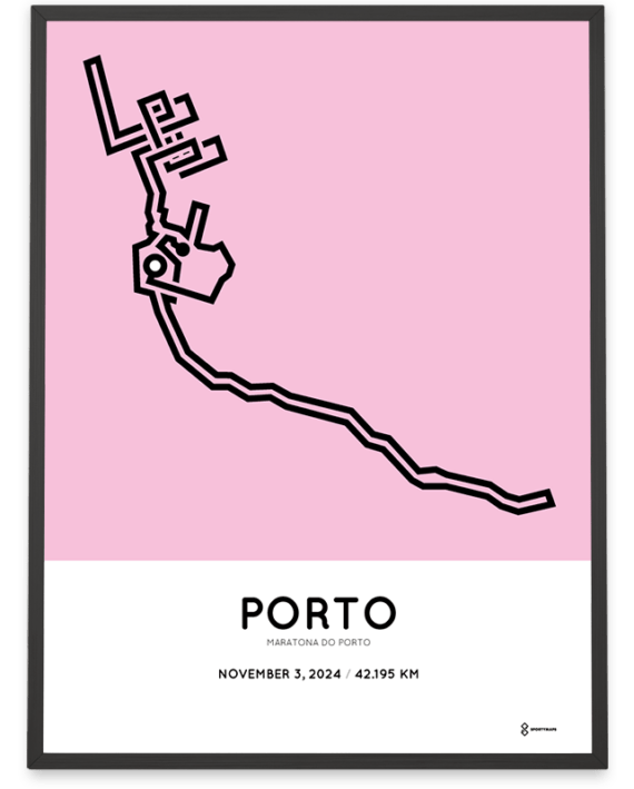 2024 Porto marathon Sportymaps poster