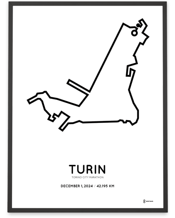 2024 Turin marathon coursemap print