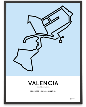 2024 Valencia marathon Sportmaps poster