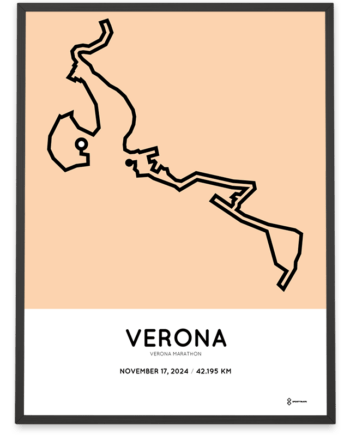 2024 Verona marathon Sportymaps poster