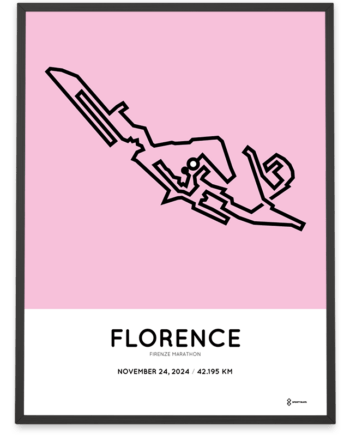 2024 florence firenze marathon course poster