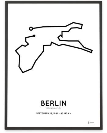 1996 Berlin marathon Sportymaps strecke poster