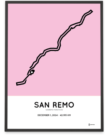 2024 Sanremo marathon parcours print