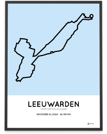 2024 Winter marathon Leeuwarden Sportymaps poster