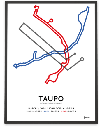 2024 Ironman 70.3 Taupo Sportymaps print