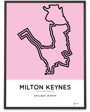 2024 Milton Keynes marathon Sportymaps poster