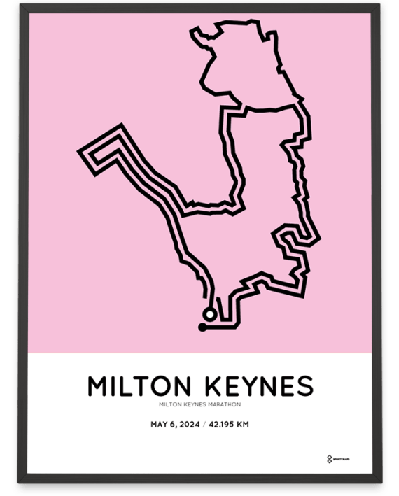 2024 Milton Keynes marathon Sportymaps poster