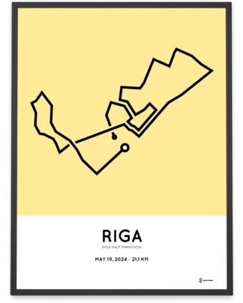 2024 Riga half marathone Sportmap poster