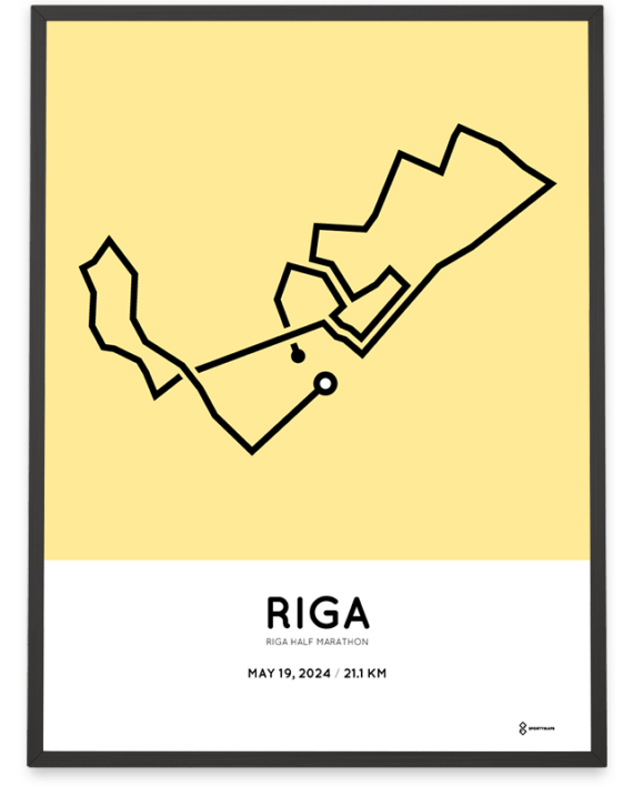 2024 Riga half marathone Sportmap poster