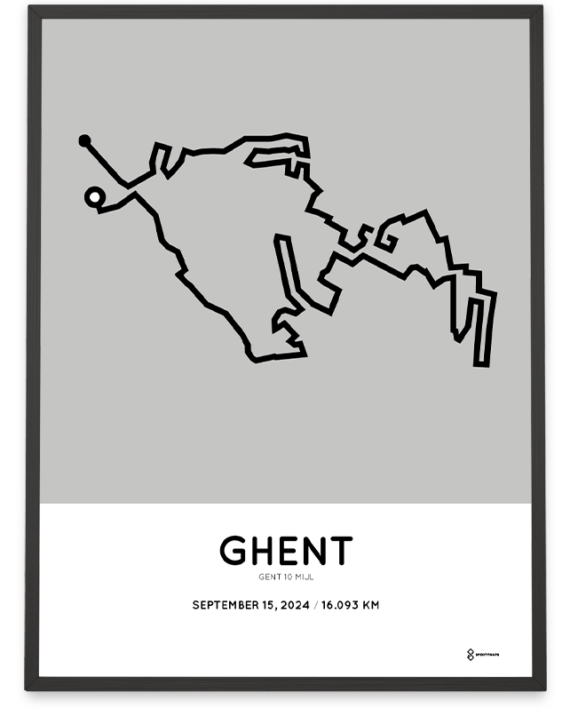 2024 ghent 10 mile Sportymaps print