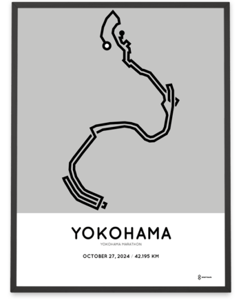 2024 yokohama marathon Sportymaps print