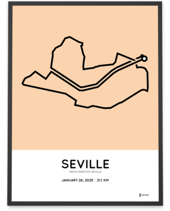 2025 Seville half marathon sportymaps poster