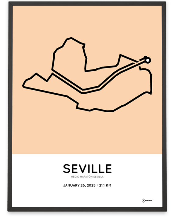 2025 Seville half marathon sportymaps poster