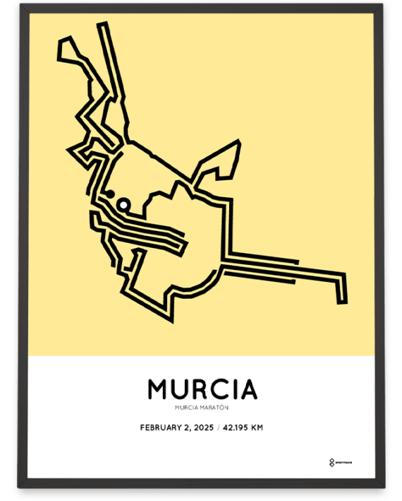 2025 Murcia marathon Sportymaps poster