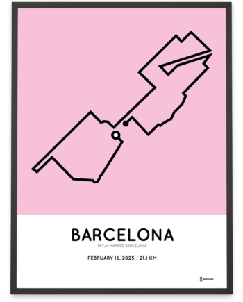 2025 barcelona half marathon Sportymaps print