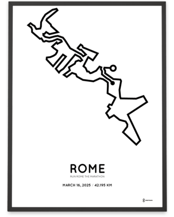 2025 Run Rome the Marathon course poster