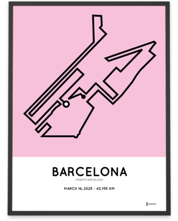 2025 barcelona marathon sportymaps poster